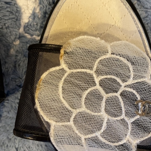 Chanel Camelia Slides Sandals 37 7  Super Nice! - Picture 5 of 6